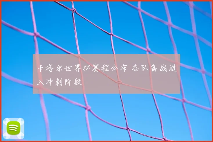 卡塔尔世界杯赛程公布 各队备战进入冲刺阶段